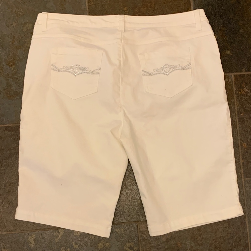 Northern Reflections White Jean Shorts